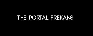 Κείμενο 'THE PORTAL FREKANS' σε μαύρο φόντο