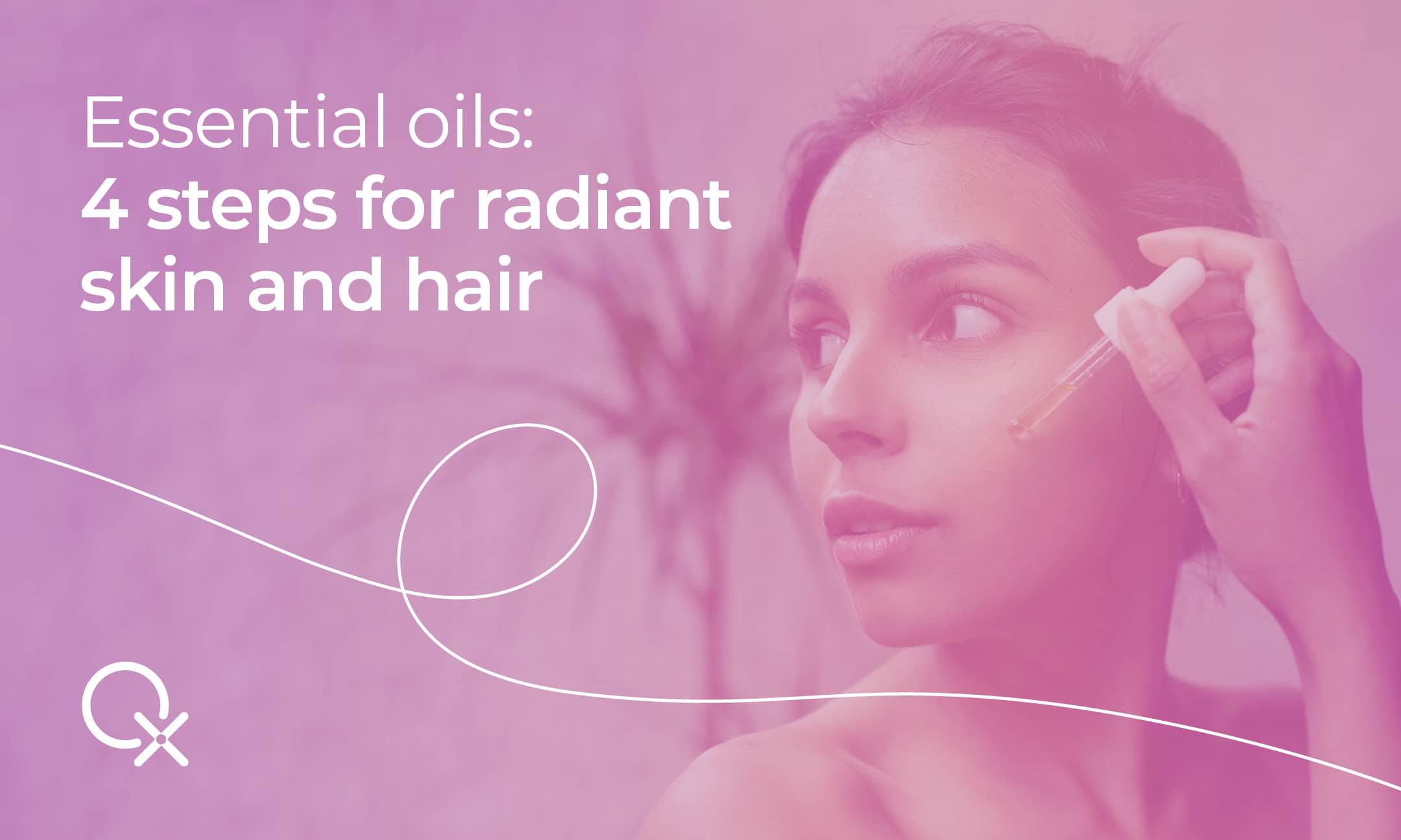 Person with lustrous hair and radiant skin thanks to incorporating essential oils into their daily routine.