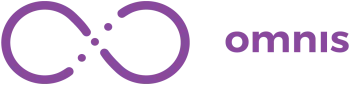 omnis logo purple text